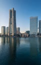 Skyline of Yokohama Cityscape, Japan at Minato Mirai 21 Area Royalty Free Stock Photo