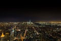 Skylines night scenes in manhattan NYC Royalty Free Stock Photo