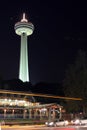 Skylon tower, Niagra Falls, Canada, at night Royalty Free Stock Photo