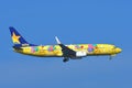 Skymark Airlines Boeing B737-800 (JA73AB) passenger plane. (Pikachu Jet BC1 livery)