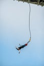 Bungee jump off the 47 meter high Skypark Sentosa Bungy tower in Singapore.