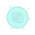 Skype icon design vector