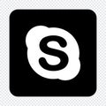 Skype icon illustration. Skype app logo. Social media icon