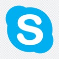 Skype icon illustration. Skype app logo. Social media icon