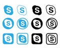 skype icon vector.skype logo vector.skype button vector