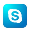 Skype logo icon vector element on white background