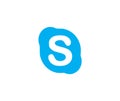 Skype logo editorial illustrative on white background