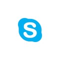 Skype Logo vector on white background