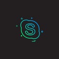 skype social l icon vector design