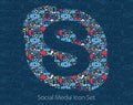 Skype Social Media Icons