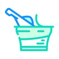 skyr milk product color icon vector illustration