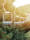 A skyride with nature background Royalty Free Stock Photo