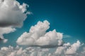 Skys canvas vivid blue sky adorned with fluffy white clouds