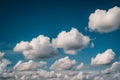 Skys canvas vivid blue sky adorned with fluffy white clouds