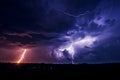 Skys Electric Symphony Lightning illuminates the night in a dazzling display Royalty Free Stock Photo