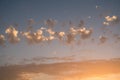 Skyscape with clouds on the sunset Royalty Free Stock Photo