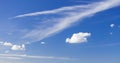 Skyscape. Deep blue sky with white clouds as nature background Royalty Free Stock Photo