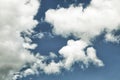 Skyscape. Deep blue sky with white clouds. Nature background. Royalty Free Stock Photo