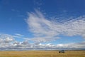 Skyscape and immensity of Great Plains of Wyoming Royalty Free Stock Photo