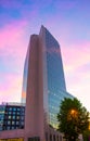 Skyscraper with amazing pink blue sky Royalty Free Stock Photo