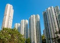 Skyscraper apartment buildings, residential real estate, HongKong Royalty Free Stock Photo