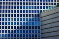 Skyscraper background modern building gray wall and windows exterior facade architecture urban view Royalty Free Stock Photo