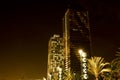 Skyscraper in Barcelona at night Royalty Free Stock Photo