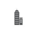 Skyscraper building construction vector icon isolated on white background Royalty Free Stock Photo