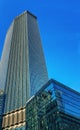 Skyscraper Building Exteriors of Contemporary Office Building Built Structures, Minneapolis Royalty Free Stock Photo