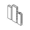 skyscraper buildings isometric icon vector illustration Royalty Free Stock Photo