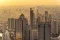 Skyscraper of business center district at Bangkok skyline with blue sky background, Bangkok city is modern metropolis and Royalty Free Stock Photo