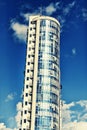 Skyscraper. Business, office, modern city, architecture, building, commercial, exterior, glass, urban, copy space Royalty Free Stock Photo