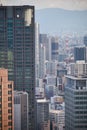 The skyscraper center in the Kita north downtown of Osaka. Japan Royalty Free Stock Photo
