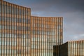 Skyscraper center office new construction. Swedish National Courts Administration Building in Malmo