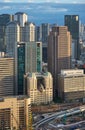 The skyscraper center in the Umeda district in front of JR Osaka Station. Osaka. Japan Royalty Free Stock Photo