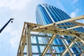 commercial building in construction site Royalty Free Stock Photo