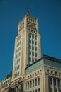 Skyscraper in Deco style full of windows in Madrid