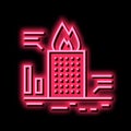 skyscraper fire test color icon vector illustration