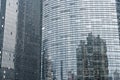 The skyscraper glass curtain wall