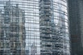 The skyscraper glass curtain wall