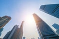 Skyscraper and high-rise office buildings in Shanghai Downtown, China. Financial district and business centers in smart city in Royalty Free Stock Photo