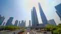 Skyscraper and high-rise office buildings in Shanghai Downtown, China. Financial district and business centers in smart city in Royalty Free Stock Photo