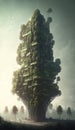 Skyscraper Made Of Trees. Generative AI Royalty Free Stock Photo