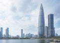 Skyscraper and modern office buidling in Shenzhen city, China