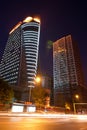 Skyscraper night cityscape, chongqing, china Royalty Free Stock Photo