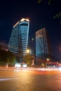 Skyscraper night cityscape,chongqing,china Royalty Free Stock Photo