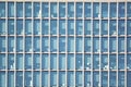 Skyscraper office building facade. Blue tone frame background and empty copy space