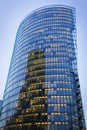 Skyscraper with office windows and glass background Royalty Free Stock Photo