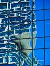 Skyscraper Reflections in Glass Windows, Distorted Image Royalty Free Stock Photo