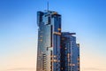 Skyscraper Sea Towers at sunset in Gdynia Royalty Free Stock Photo